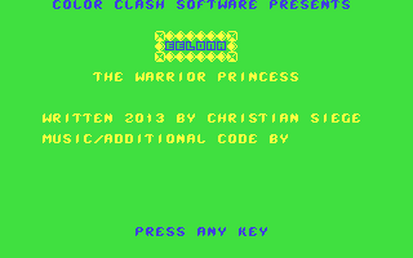 C64 GameBase Eelona_-_The_Warrior_Princess_[Preview] (Preview) 2013